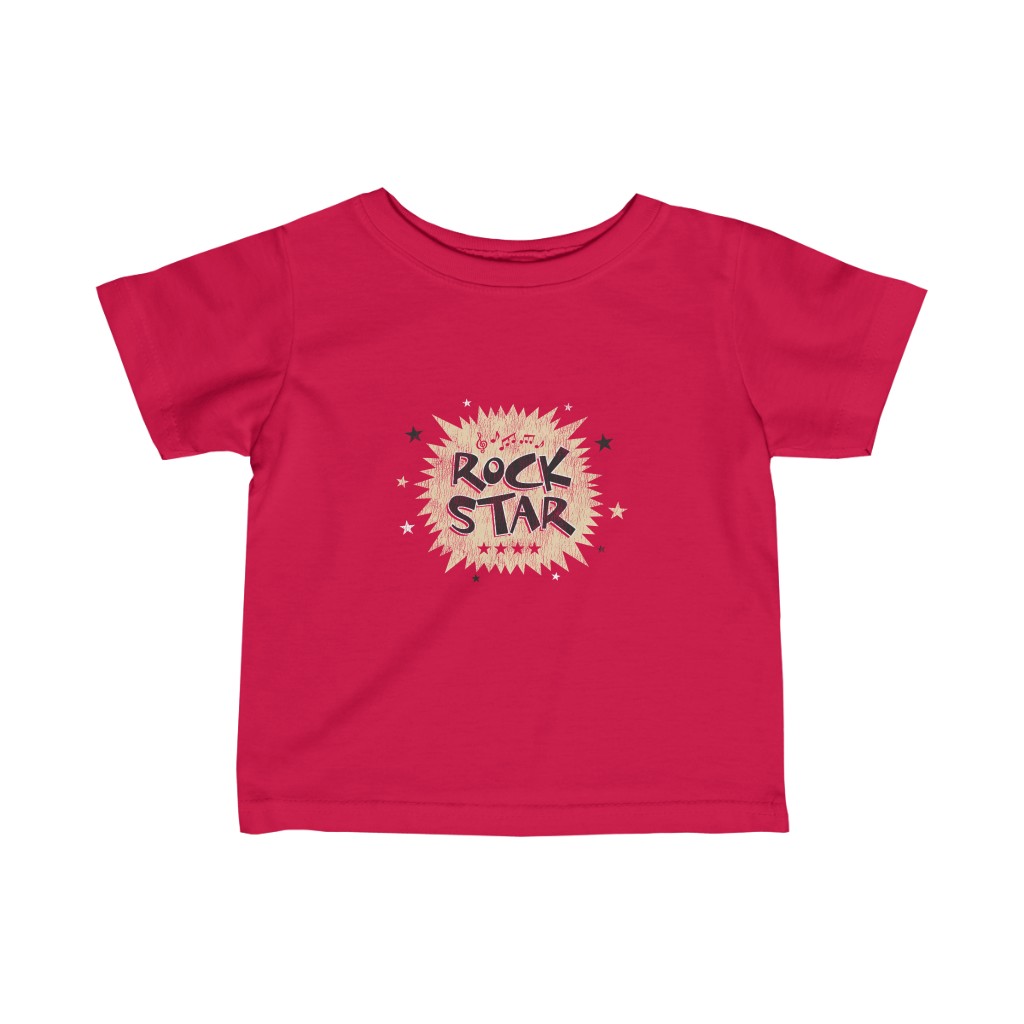 Rock Star printed Infant Tee by Wang Dang Doodle Tees.