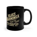 Vintage Blues Harmonica 11oz Black Mug