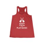 Keep Calm Play Music Women's Flowy Racerback Tank