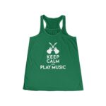 Keep Calm Play Music Women's Flowy Racerback Tank